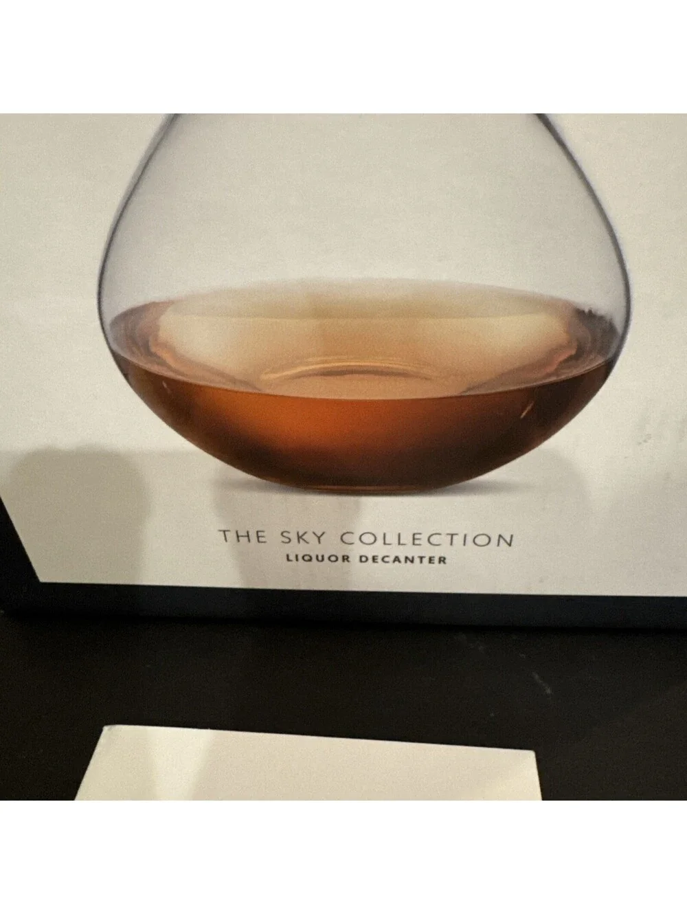 New Georg Jensen The Sky Collection Stainless Steel & Glass Liquor Decanter 10”H